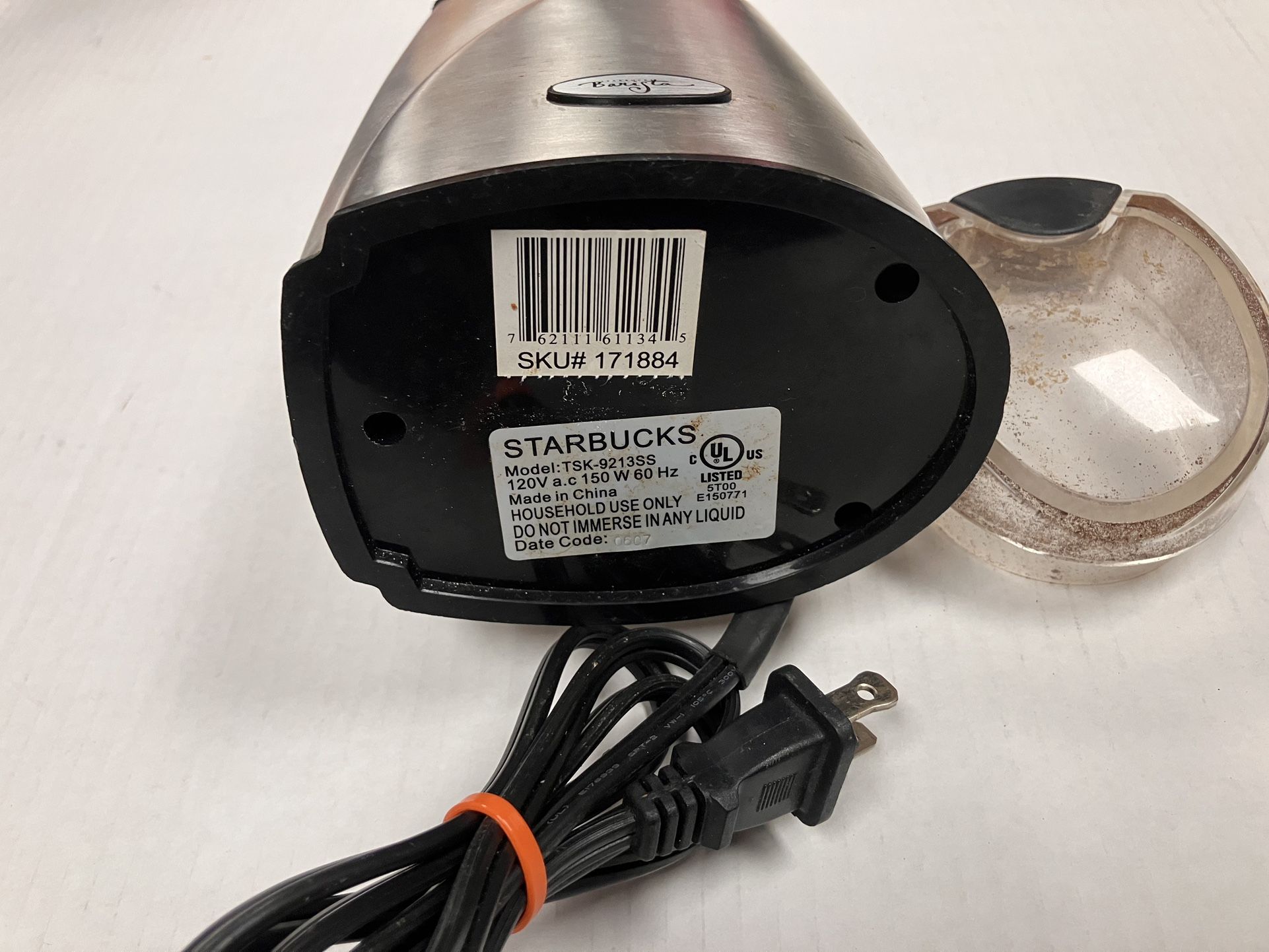 Starbucks Coffee Bean Grinder Barista Model TSK-9213SS - photo 5
