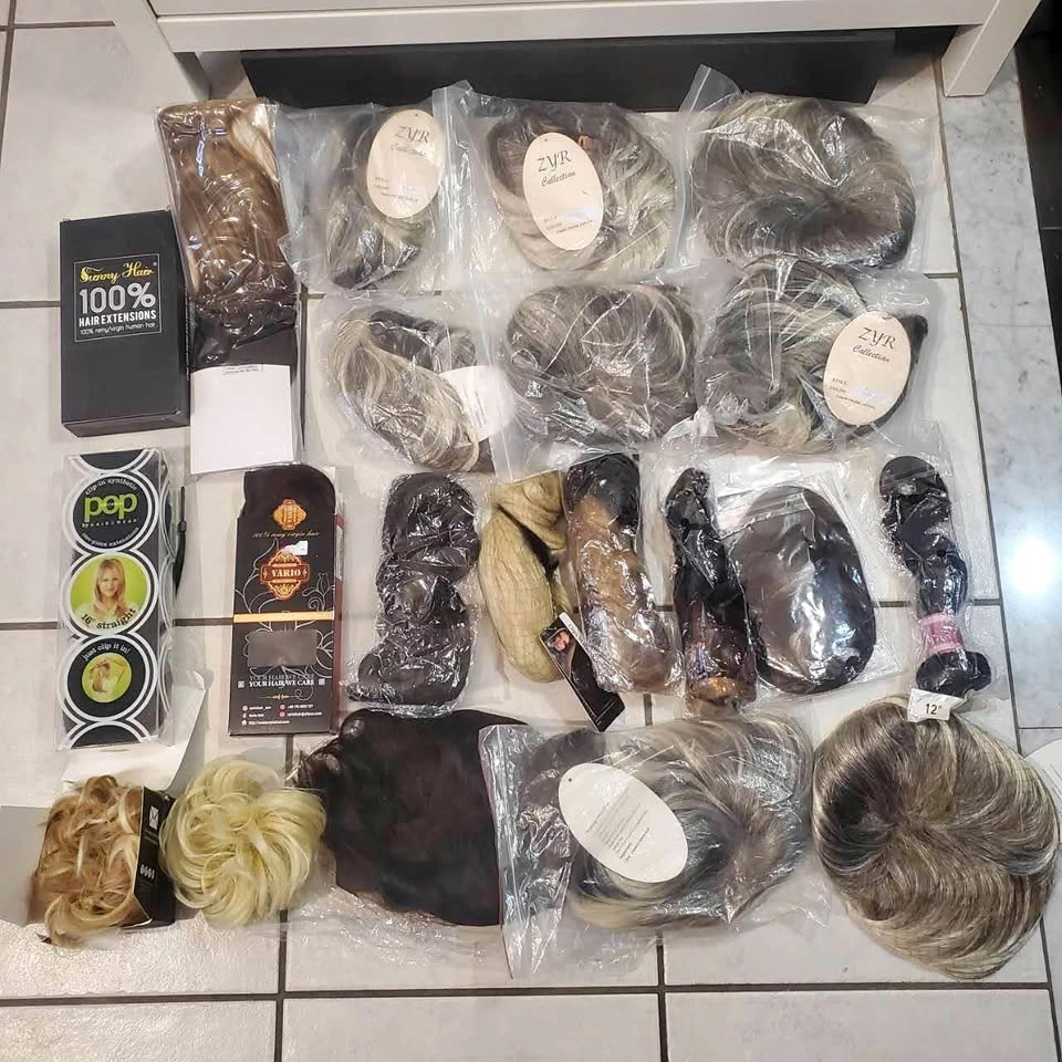 NEW 20pc lot of wigs and hair extensions $100 takes all