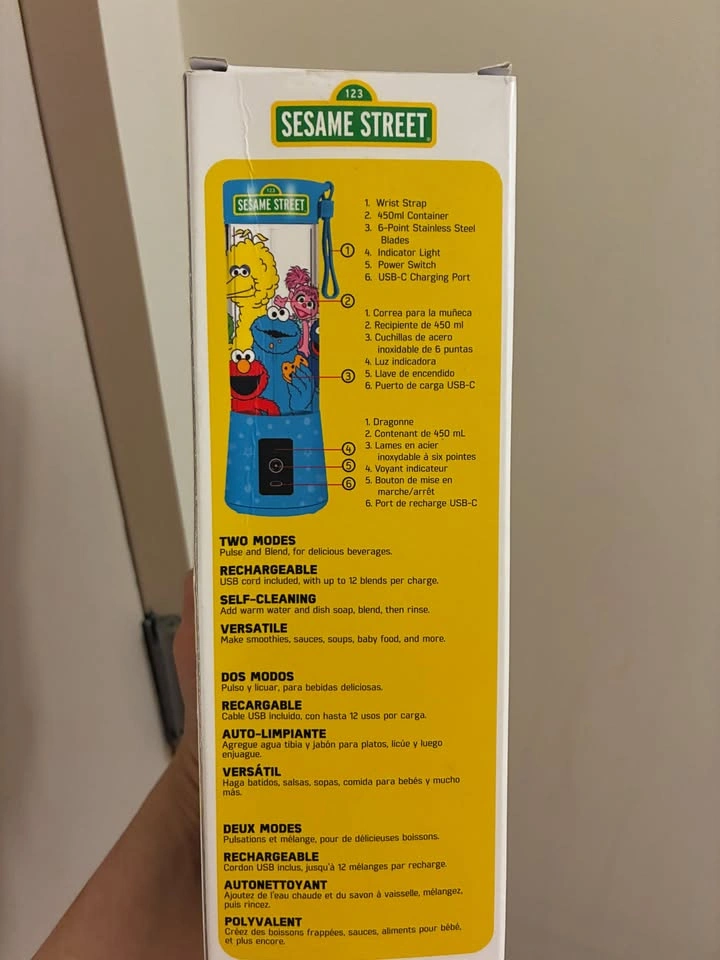NIB Sesame Street Portable Blender OBO - photo 2