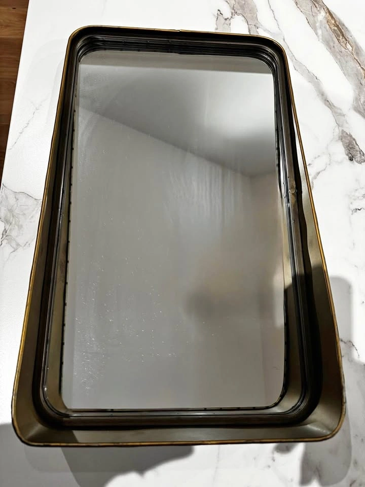 Brushed Brass Accent Mirror 12"x20"
