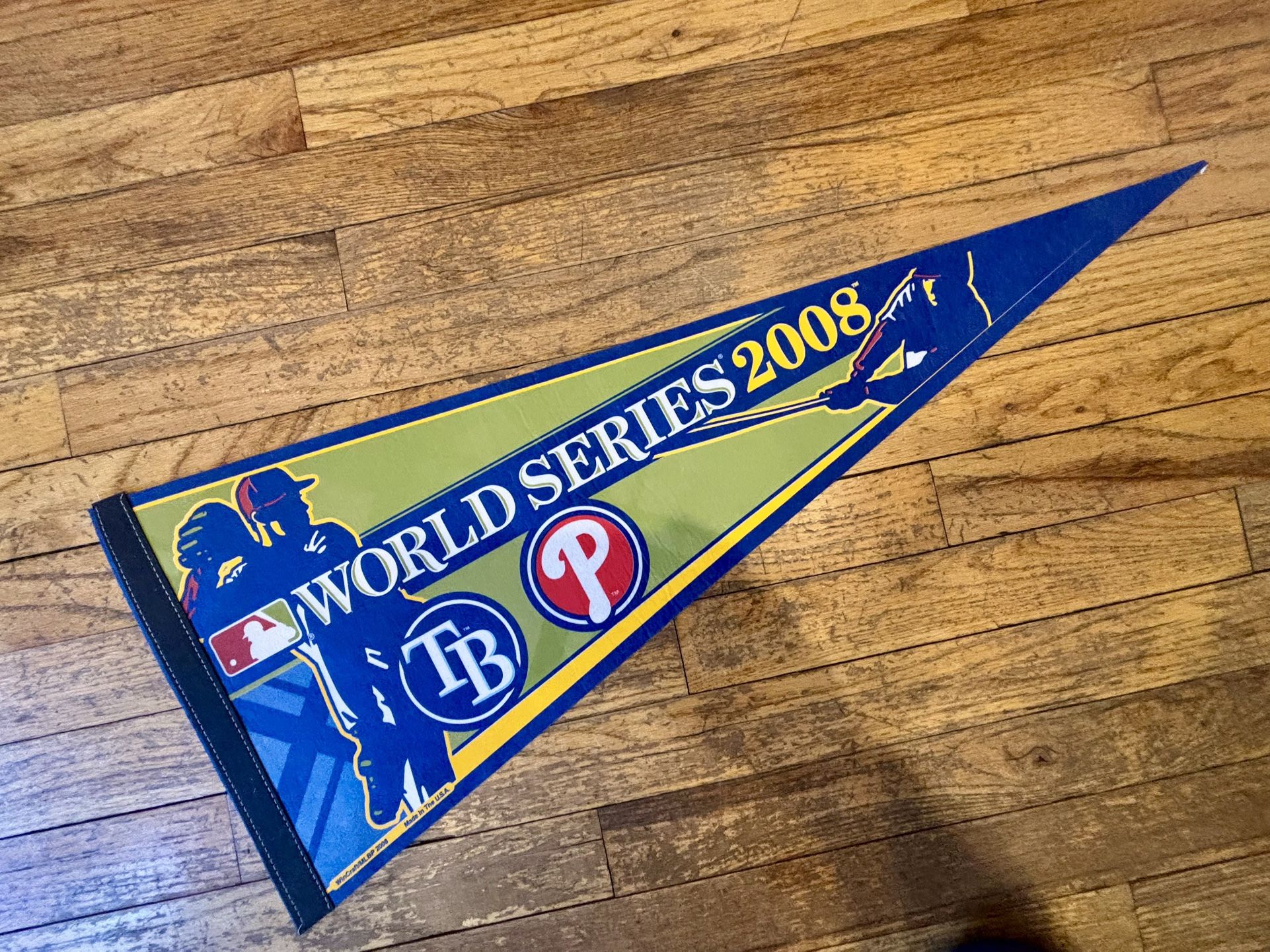 3- 2008 Philadelphia PHILLIES WORLD SERIES official pennants! - photo 4