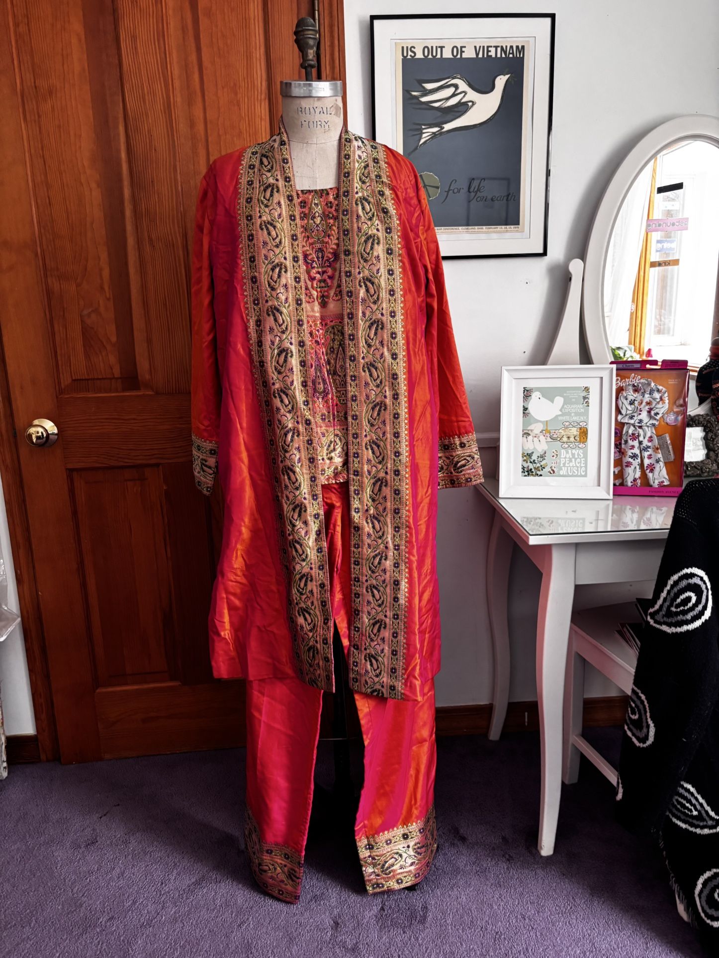 Vintage 3-Piece Silk Set - 90s Loungewear