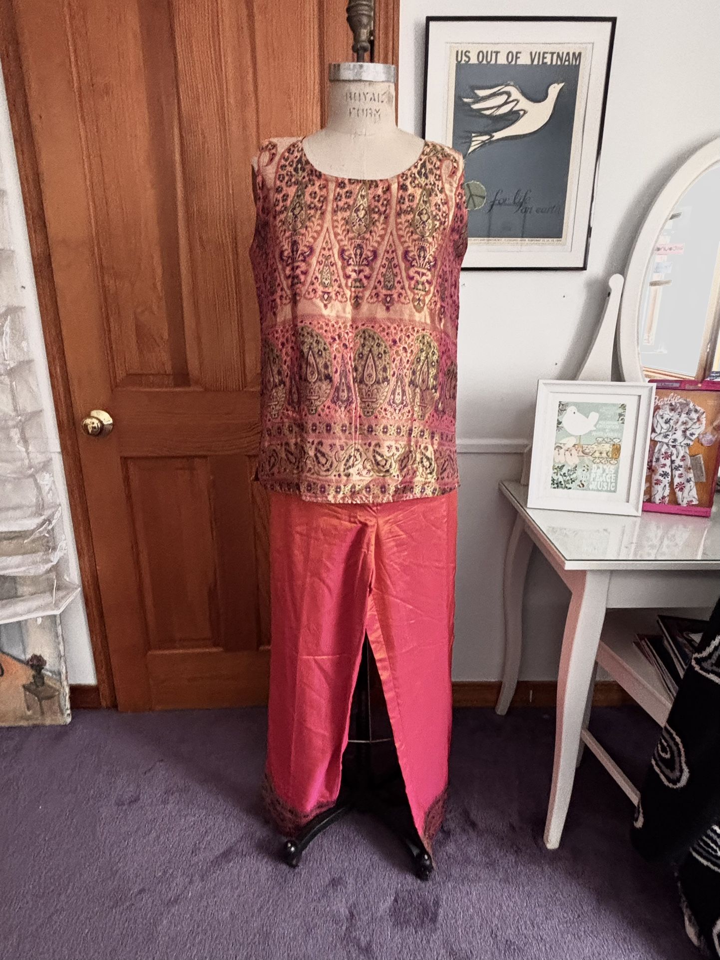 Vintage 3-Piece Silk Set - 90s Loungewear - photo 4