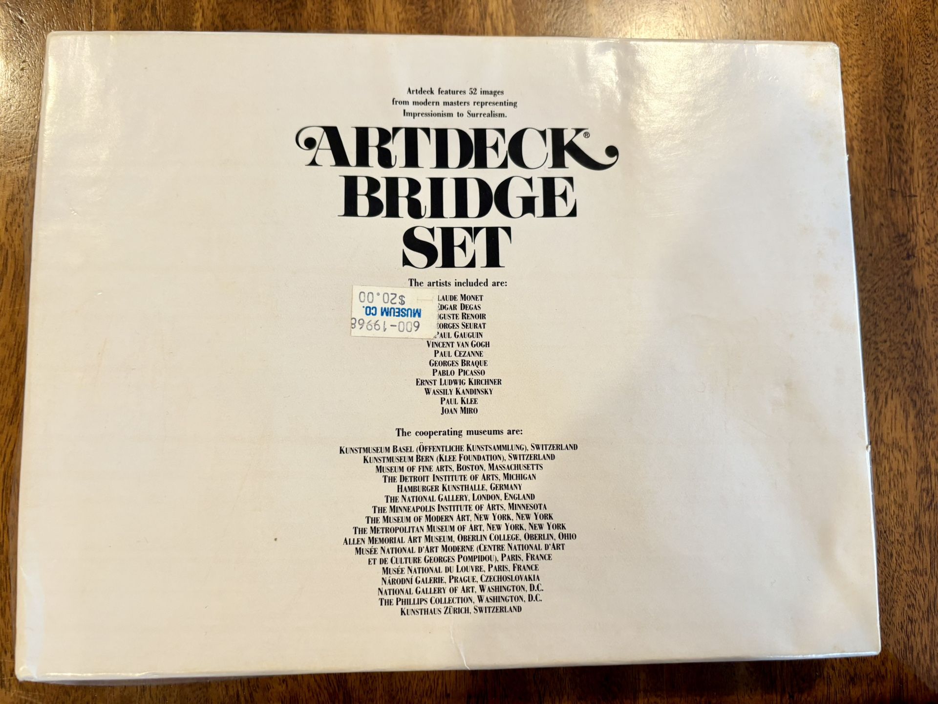 Vintage 1988 ARTDECK BRIDGE SET - Masterworks of Art - photo 2
