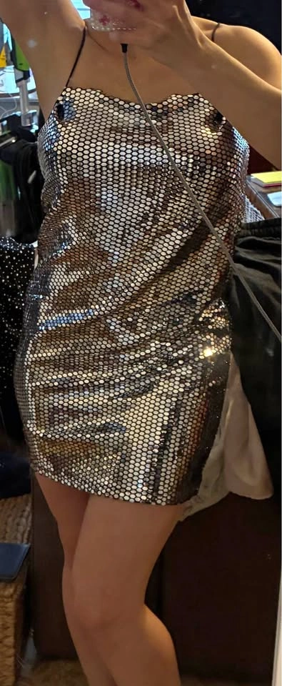 Top Shop Disco Ball Mini Dress size 4 Petite