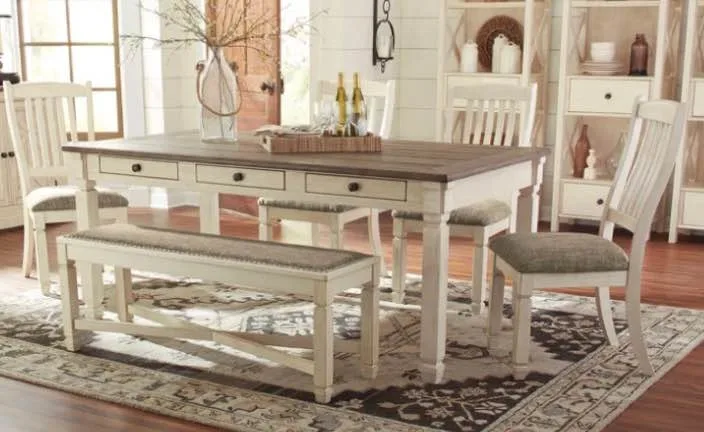 Ashley Bolanburg Farmhouse Dining Table Set – Full Set – Like Ne - photo 2