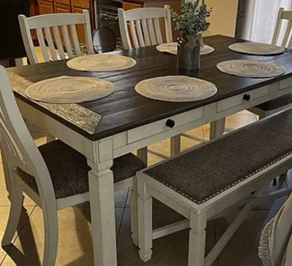 Ashley Bolanburg Farmhouse Dining Table Set – Full Set – Like Ne - photo 4