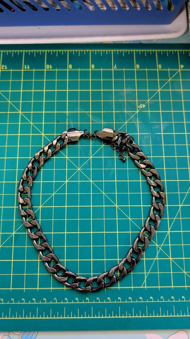 Stylish Gunmetal Chunky Chain Necklace - 18"