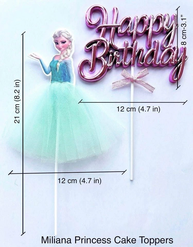 8-pcs Princess Cake Toppers - Mesh Tutu Skirt - photo 4