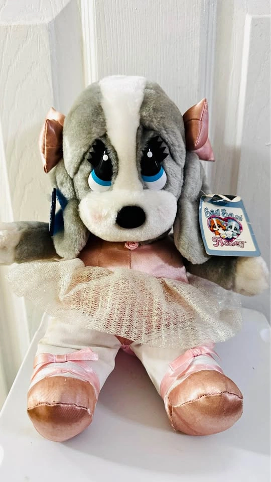 Applause Sad Sam Honey Ballerina Plush Dog Toy