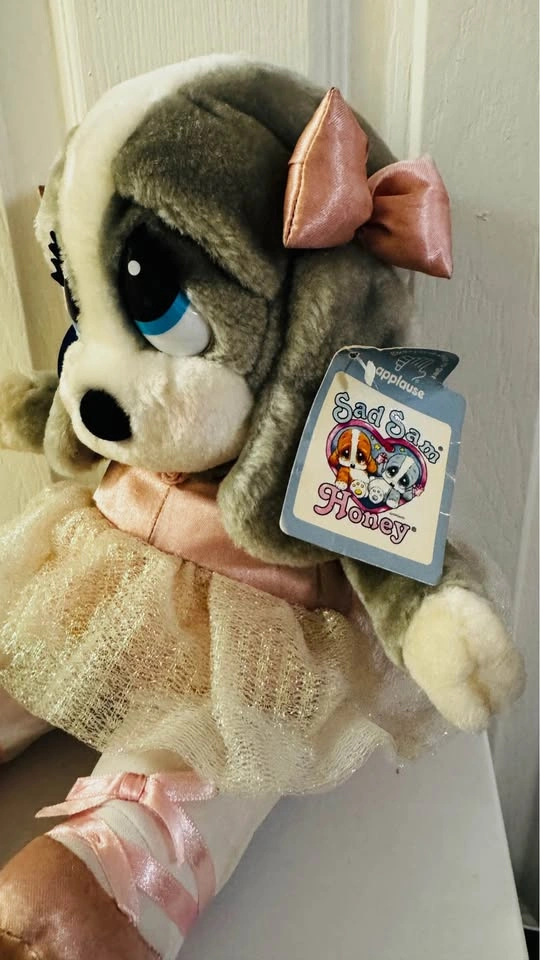 Applause Sad Sam Honey Ballerina Plush Dog Toy - photo 3