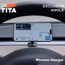 Tesla Wireless Charger Holder Magnetic Car Phone Mount - photo 4