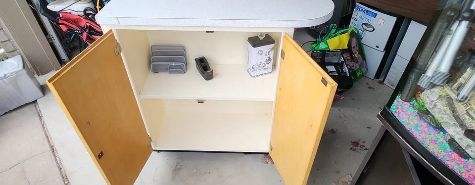 Wooden Storage Cabinet with Casters - photo 5