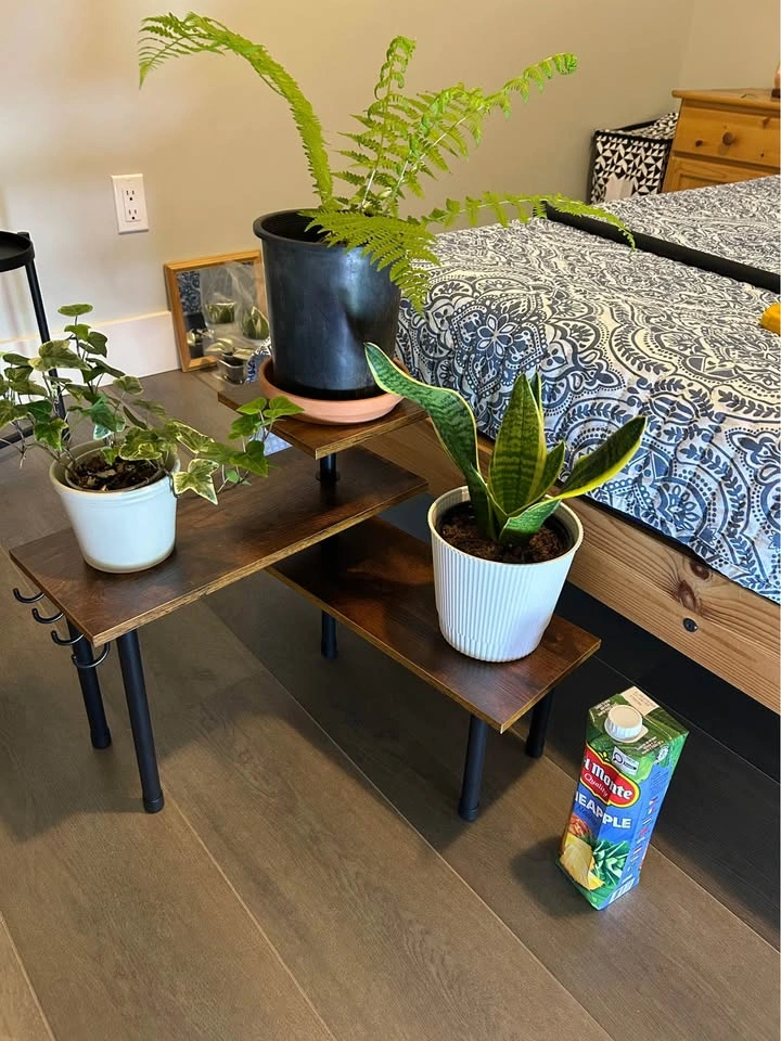 Tiered Plant Stand and Convertible Corner Stand