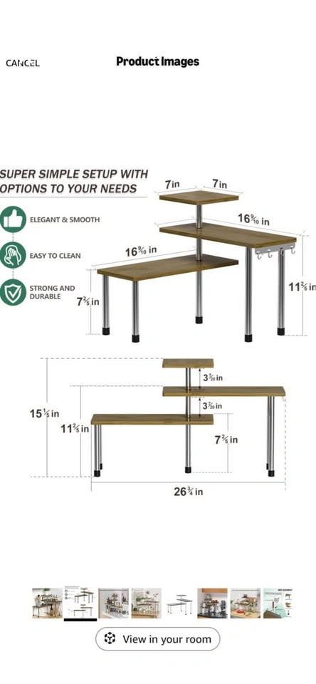 Tiered Plant Stand and Convertible Corner Stand - photo 2