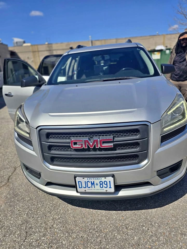 Silver GMC Acadia