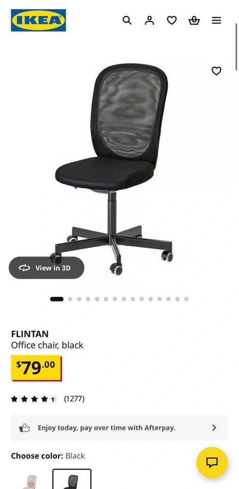 Black Ikea Chair FLINTAN - photo 3