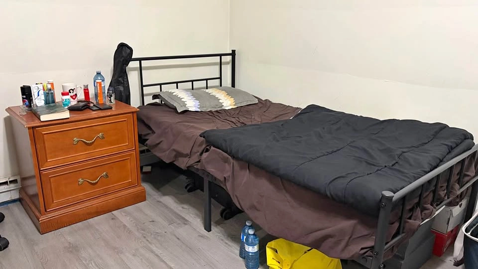 Mattress, Bed frame & night stand