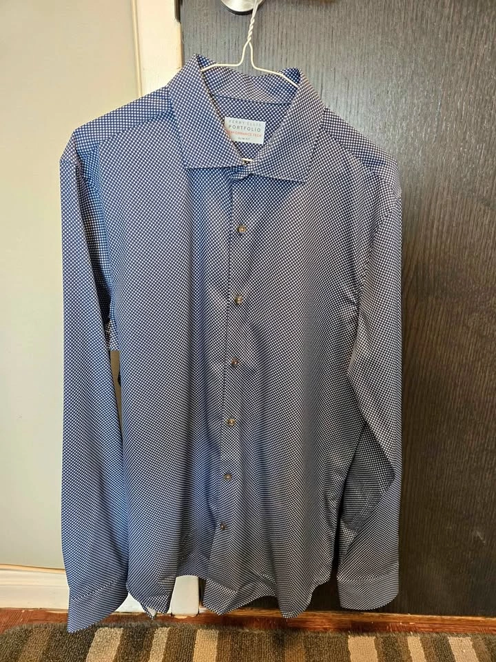 Men's Perry Ellis Portfolio Tech Slim Fit Dress Shirt - M