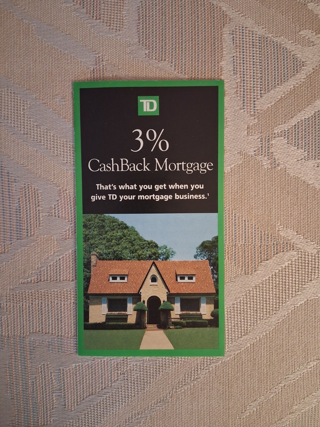 Vintage 2000 TD 3% CashBack Mortgage Brochure