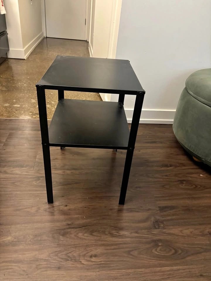 IKEA KNARREVIK Nightstand Metal Black