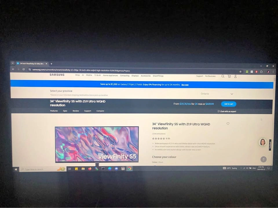 34” SAMSUNG MONITOR
