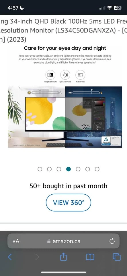 34” SAMSUNG MONITOR - photo 2
