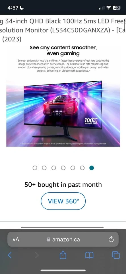 34” SAMSUNG MONITOR - photo 3