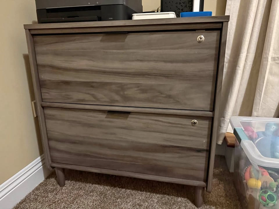 Modern 2-Drawer Filing Cabinet / Office Storage Cabinet