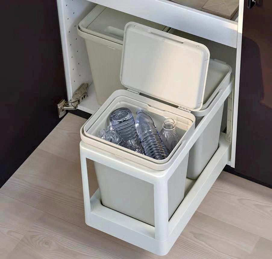 IKEA HÅLLBAR Pull-Out Recycling System + 2 Bins