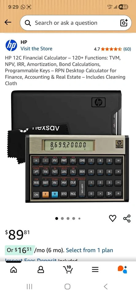 HP 12C Financial Calculator