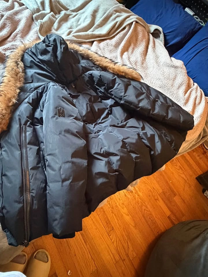 Mackage Black Puffer Jacket with Fur Hood Large - photo 3