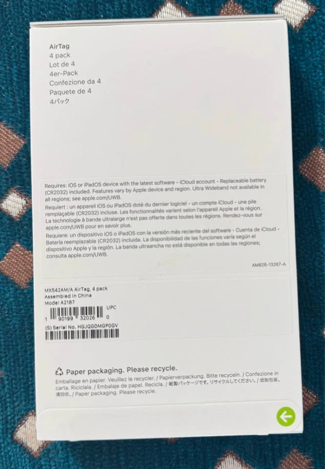 Apple AirTag (1st Gen) - 4 Pack - photo 2
