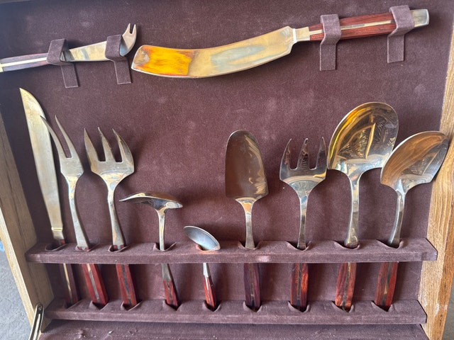 Jean Claude Rosewood & Solid Bronze Cutlery Set - photo 3