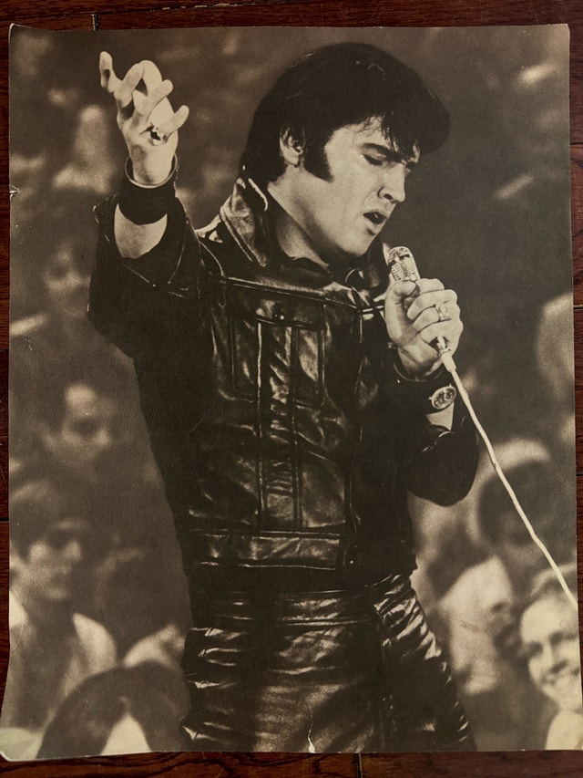 Elvis Presley Black and White Print