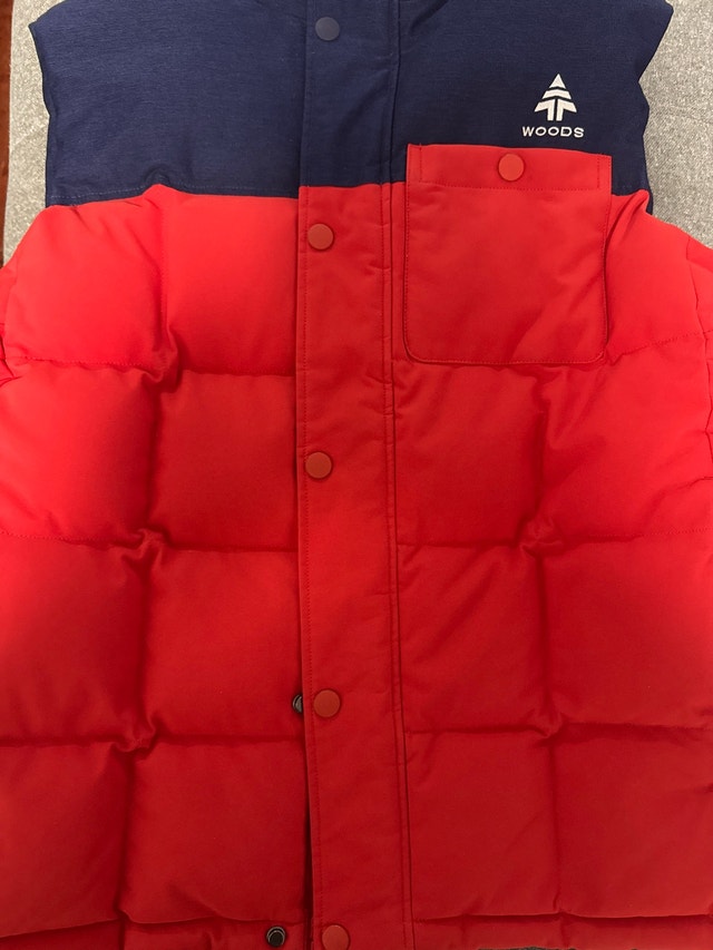 Woods Vest - Red & Navy Blue - Size M