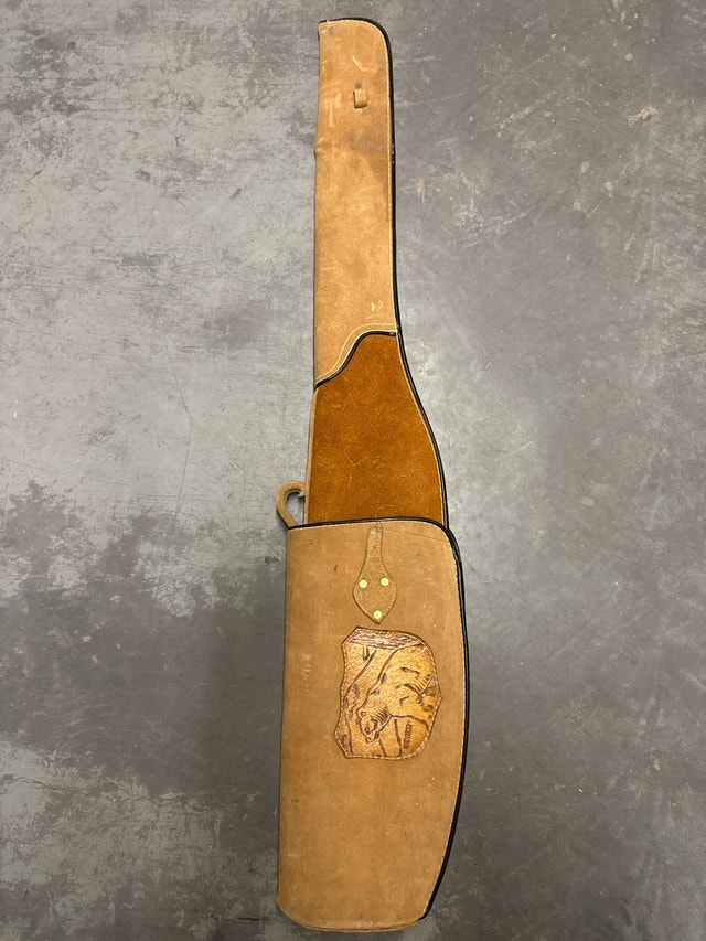 Vintage Leather Rifle Case with Embossing