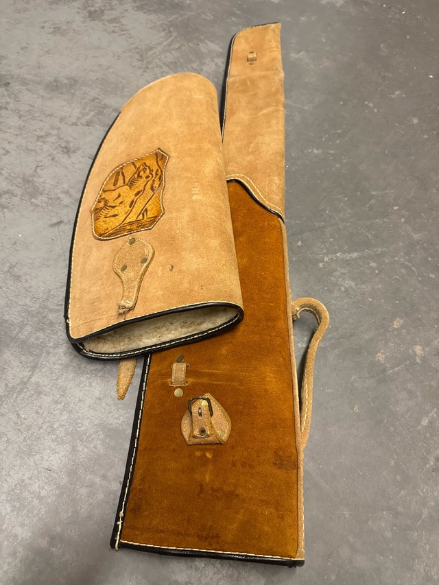 Vintage Leather Rifle Case with Embossing - photo 2