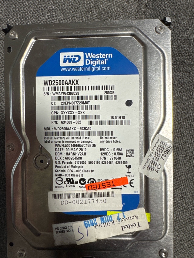 Western Digital 250GB HDD