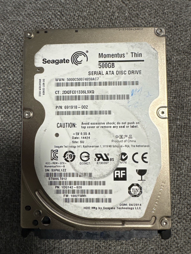 Seagate Momentus Thin 500GB HDD