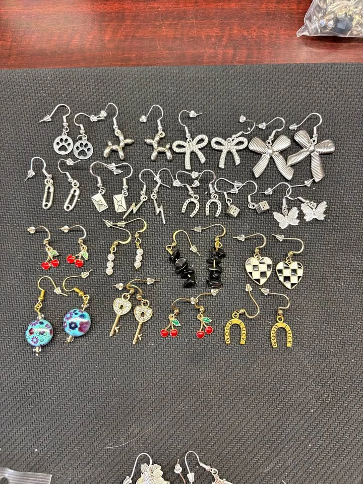 #2 Custom Earrings Silver Stamped/Gold Plated Hooks