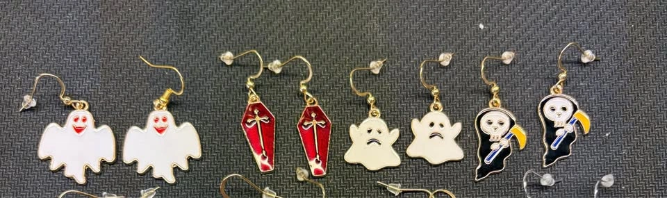 #3 Custom earrings silver stamped/ gold plated hooks - photo 2