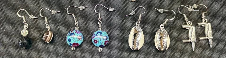 #3 Custom earrings silver stamped/ gold plated hooks - photo 4