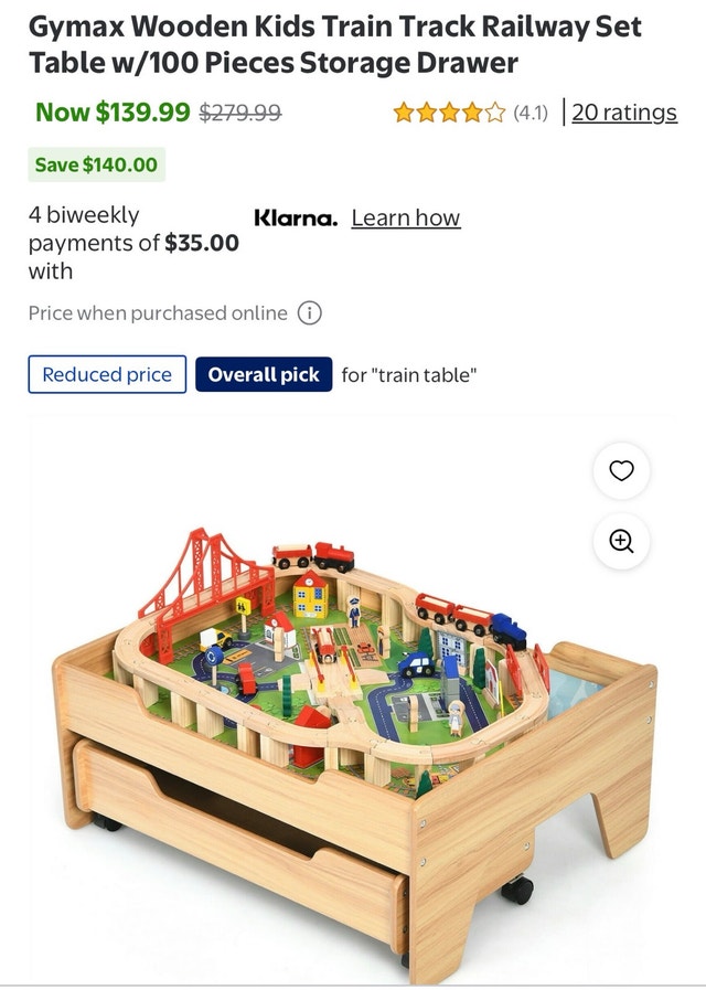 Kids Toy Train Table with Storage (100+ pieces) - photo 3