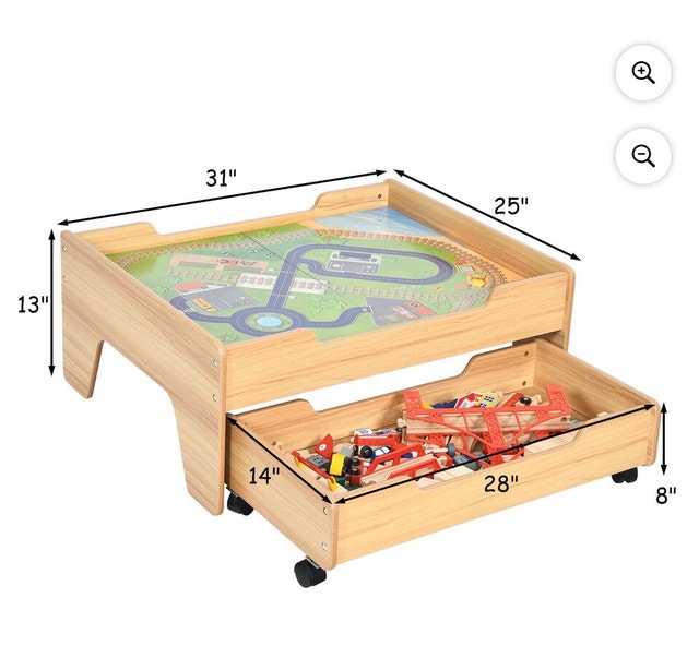 Kids Toy Train Table with Storage (100+ pieces) - photo 5