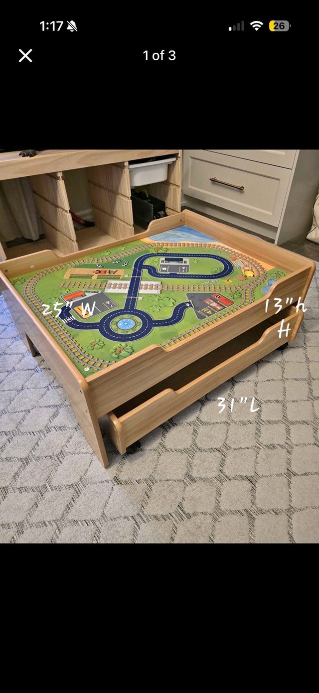 Kids Toy Storage and Train Table - photo 3