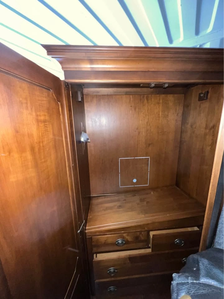 Vintage Solid Wood Armoire - photo 2