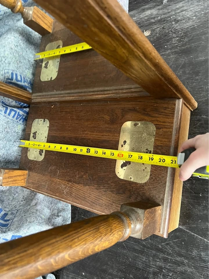 Vintage Solid Wood Hall Tree with Mirror and Hooks - photo 5