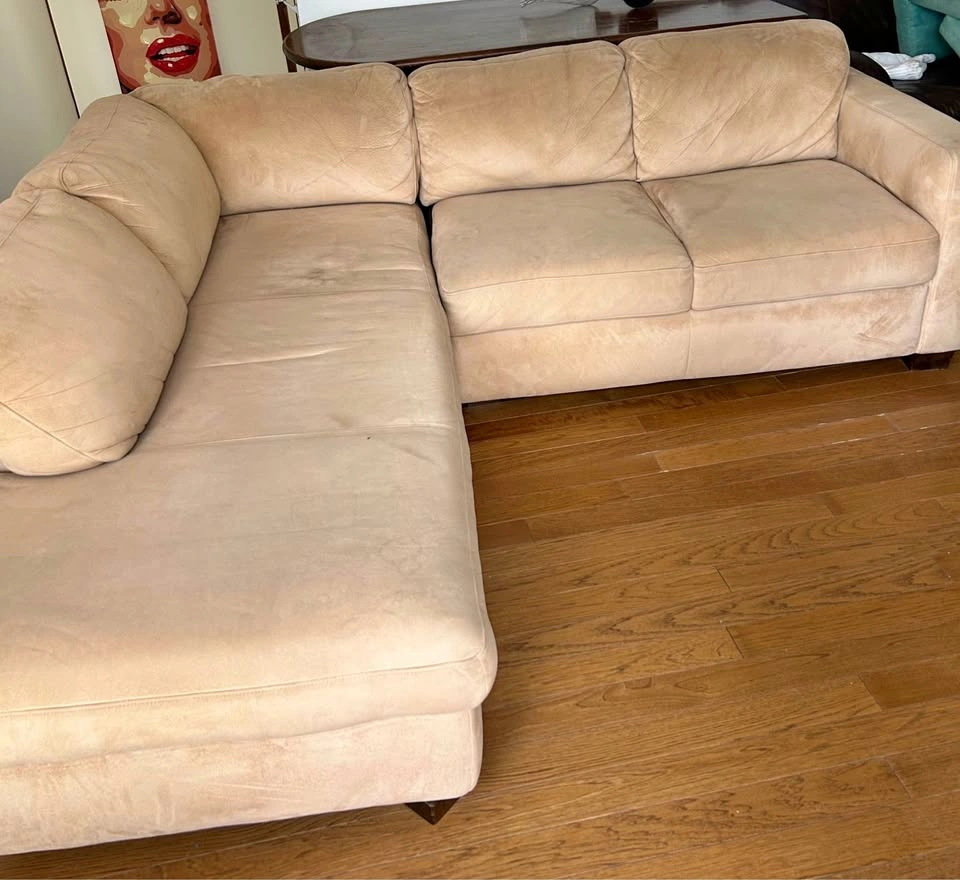 Italsofa Beige Sectional Sofa (Natuzzi) - L Shaped