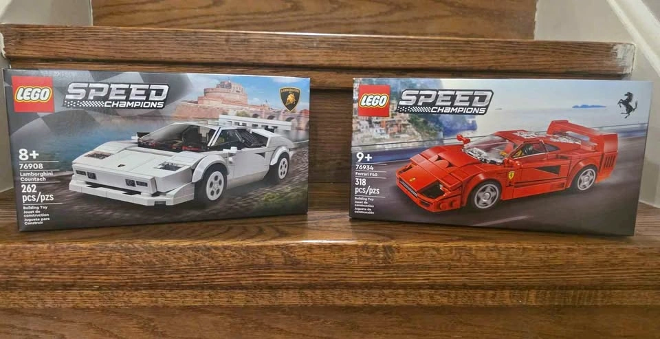 Lego Speed Champions 76908 Lamborghini & 76934 Ferrari F40
